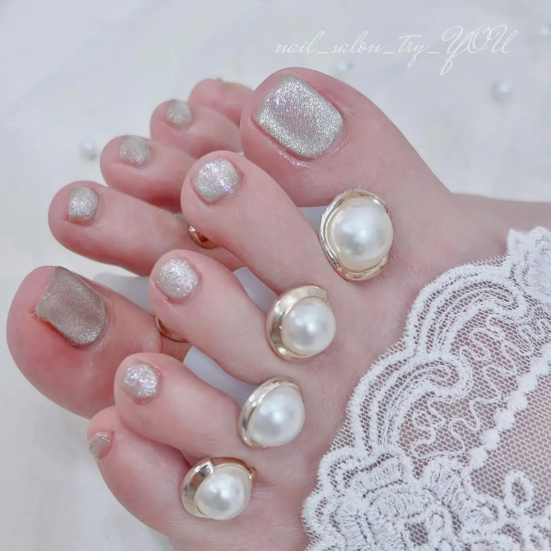 ネイル マグネットネイル フットネイル nail_salon try_YOUのネイルデザイン