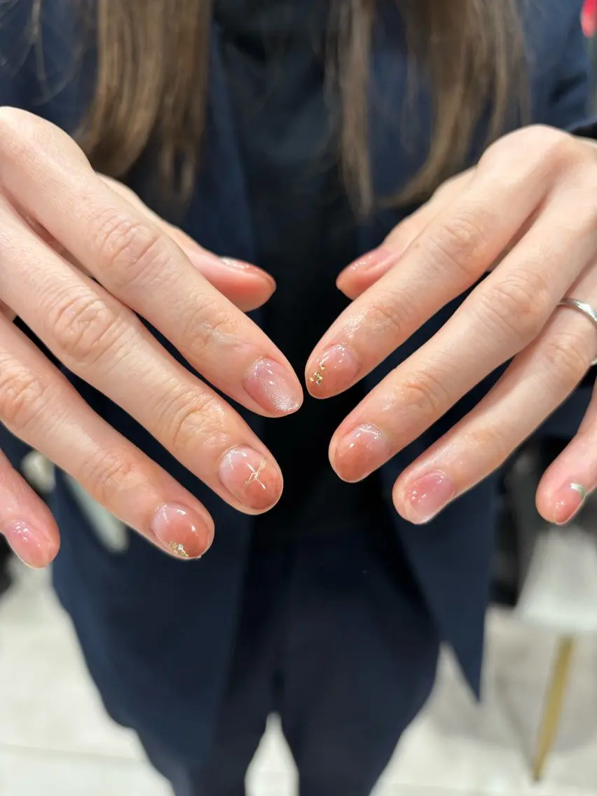 ネイル マグネットネイル ニュアンスネイル ブライダルネイル ハンドネイル N° nail_ fuyukaのネイルデザイン