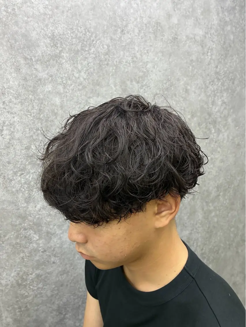 パーマ メンズ カット パーマ 深野 ちさとのヘアスタイル