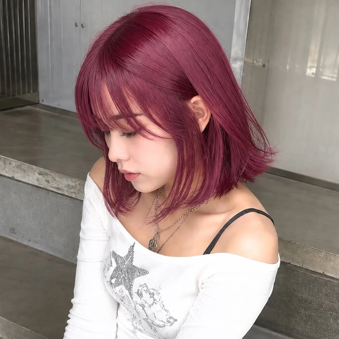 ミディアム ヘアカラー 🍓暖色艶髪カラー 桝崎🎀ིྀのヘアスタイル