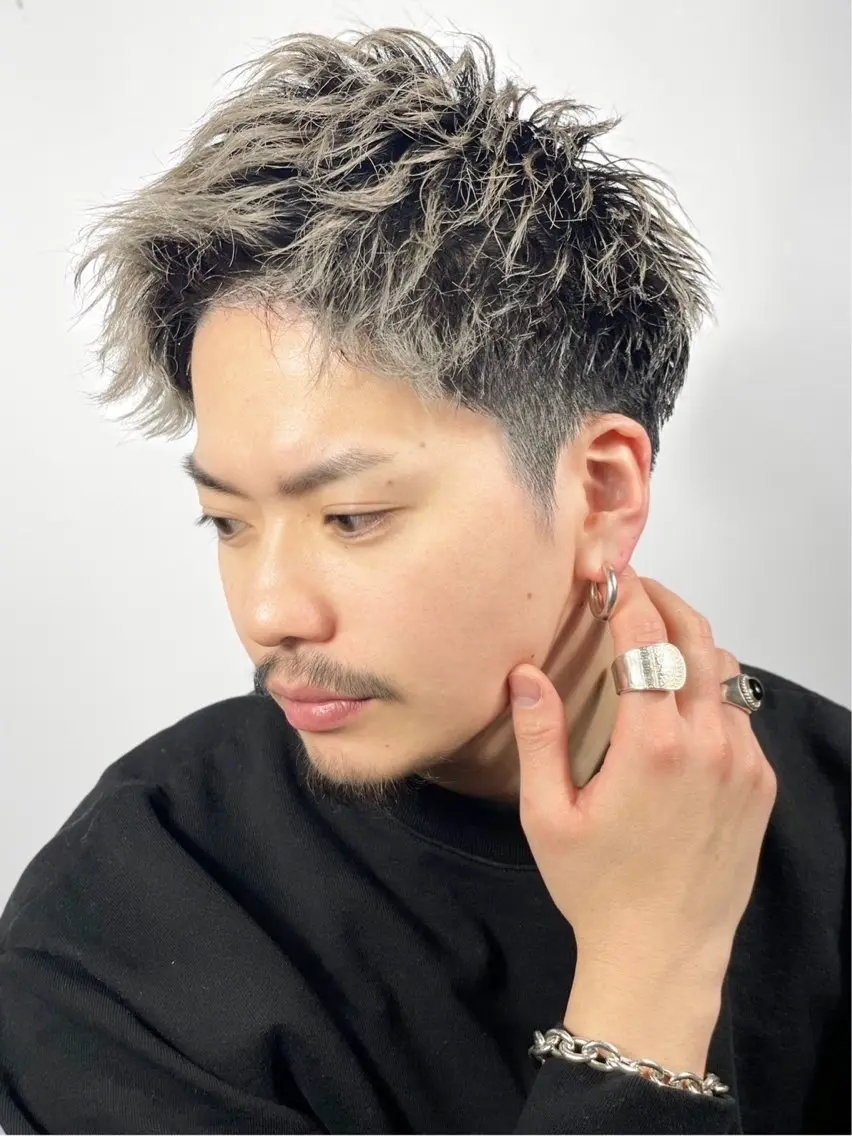 ショート メンズ フェード×パーマ 🌟れな🌟のヘアスタイル