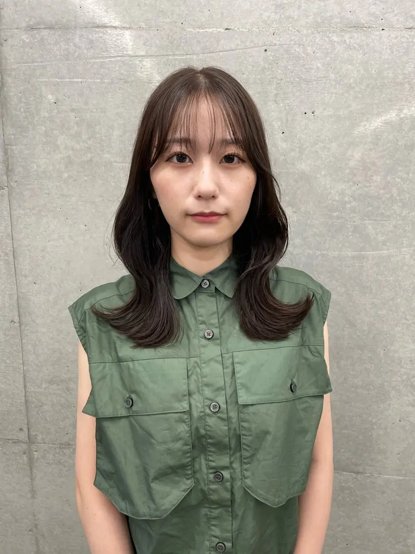 ロング カラー 菊地 柚乃のヘアスタイル