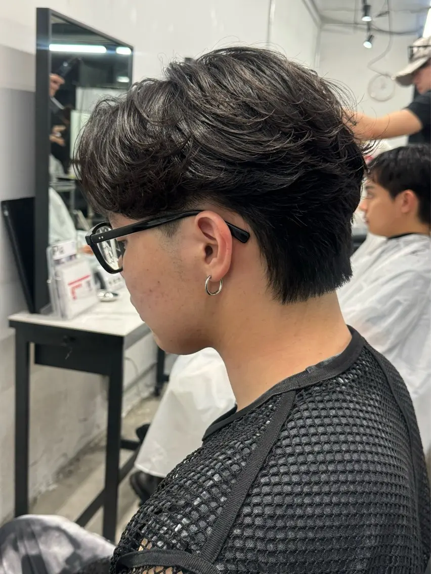 ショート パーマ メンズ カット パーマ トリートメント ヘアセット Pia/KIRIA /福岡美容室のヘアスタイル