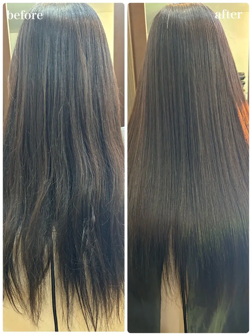 ロング カット 縮毛矯正 トリートメント Re-PEP 大城のヘアスタイル
