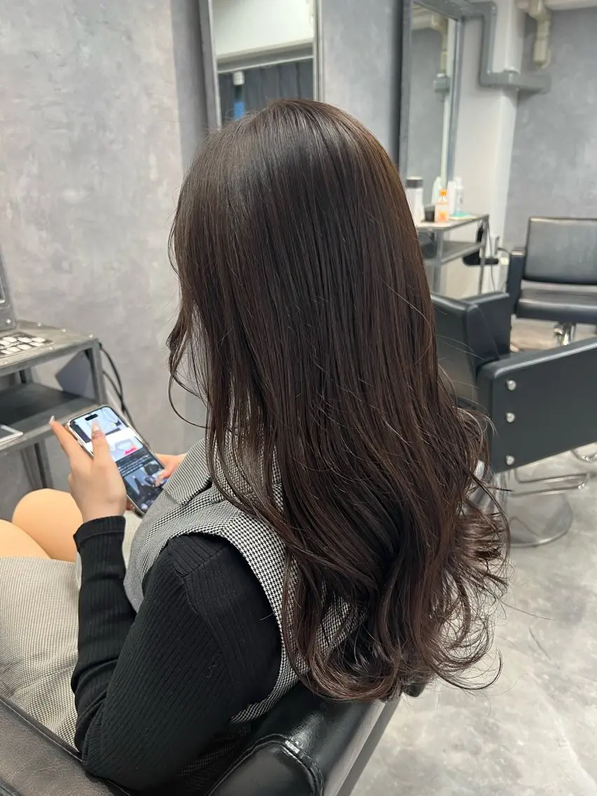ロング カラー ブリーチ ケアブリーチ トリートメント 透明感/レイヤー 🇰🇷tomonaのヘアスタイル