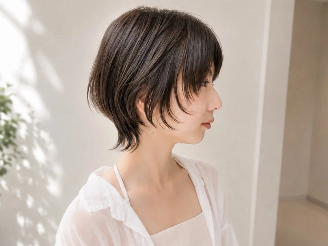 ショート デザインカラー/ウル フカット/藤下慧大のヘアスタイル