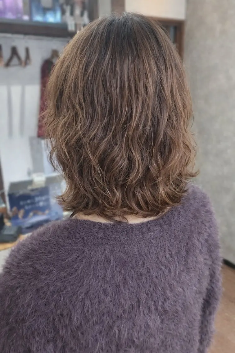 ミディアム パーマ カット パーマ 柏 康孝のヘアスタイル