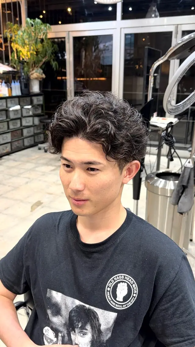 パーマ メンズ メンズパーマ カット パーマ 都築 愛翔のヘアスタイル