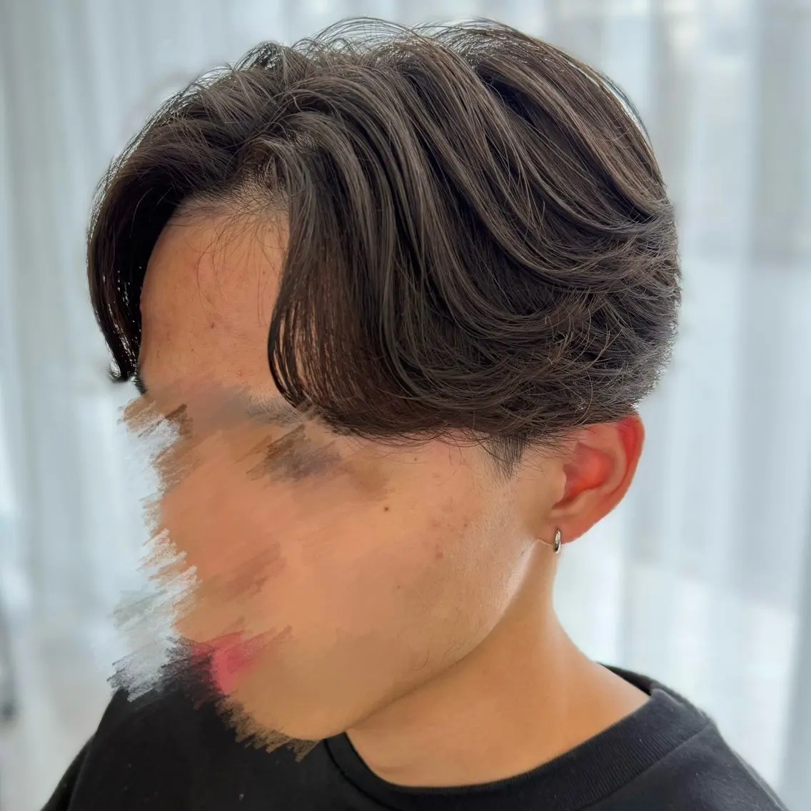 パーマ メンズ センターパート フェザーパーマ メンズパーマ ニュアンスパーマ カット パーマ 楓🍁毛流れ /フェザーパーマのヘアスタイル