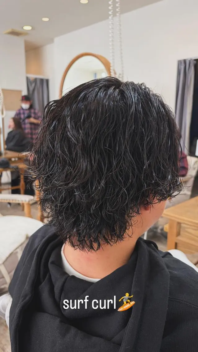 【men's】カット+サーフカールパーマの写真