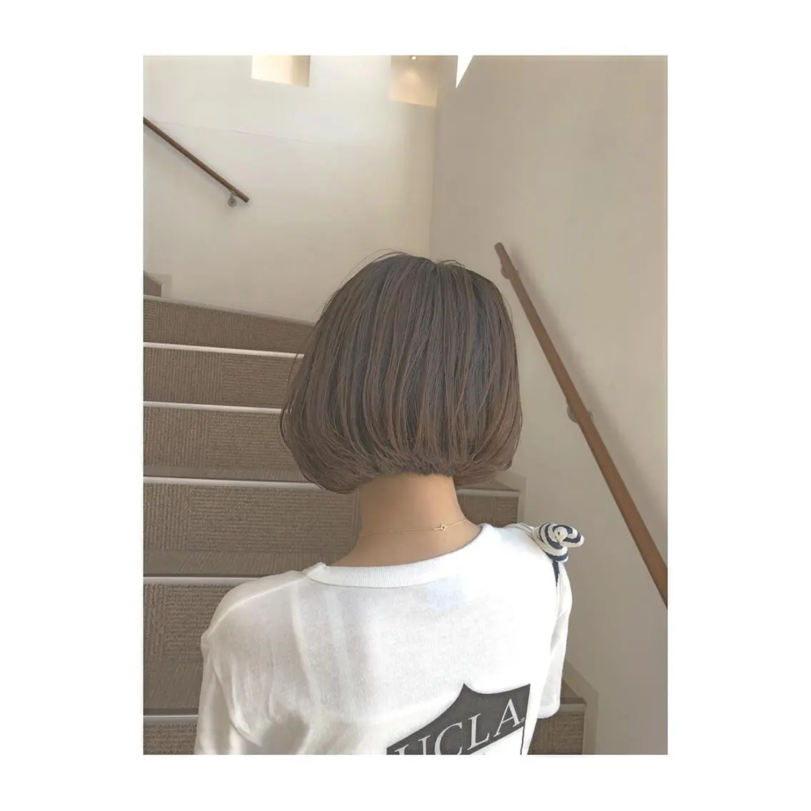 セミロング 松戸　レイヤーカット 野口　康太郎のヘアスタイル