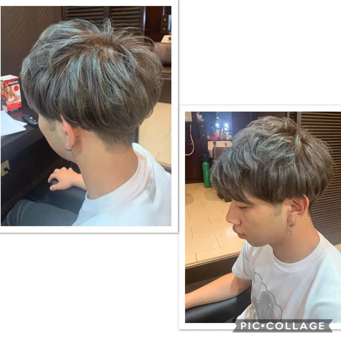 カラー メンズ メンズブリーチ アッシュ ブリーチ 透明感カラー シルバー カット ヘアカラー 藤本 麻衣のヘアスタイル