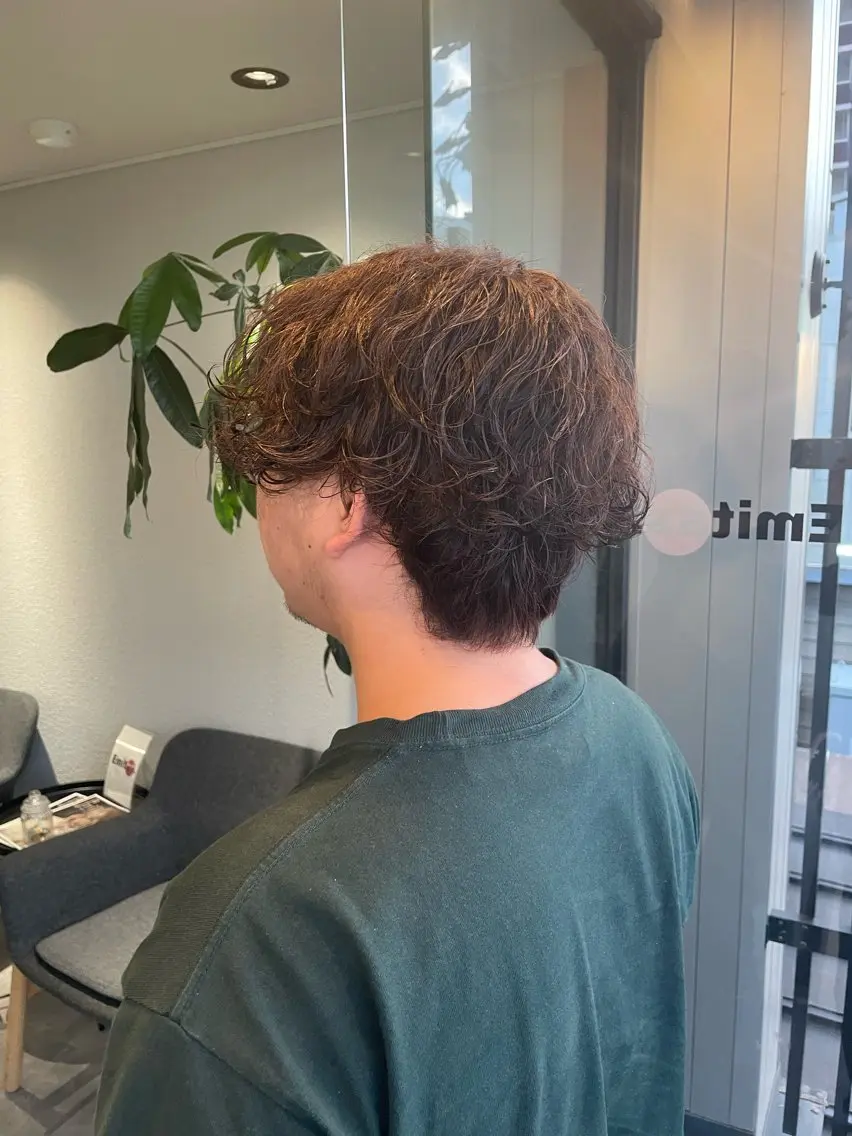 【1番人気波巻きパーマ】メンズカット+波巻きパーマの写真