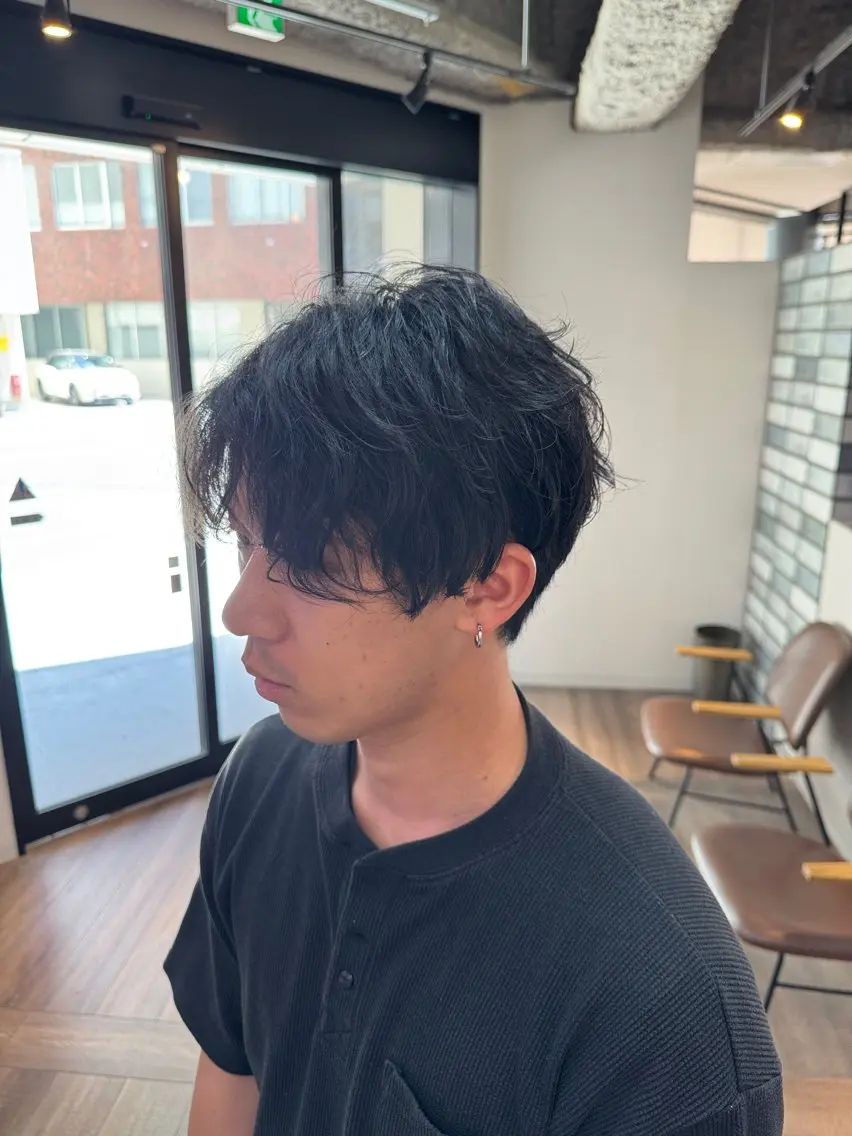 ミディアム カット パーマ はしもと じんのヘアスタイル