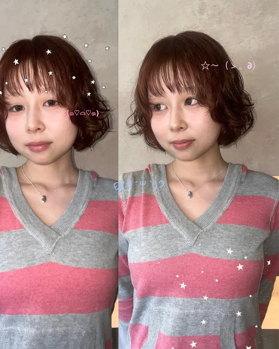ショート カラー ヘアカラー Bërg mimi ‎ ౨ৎ⋆のヘアスタイル