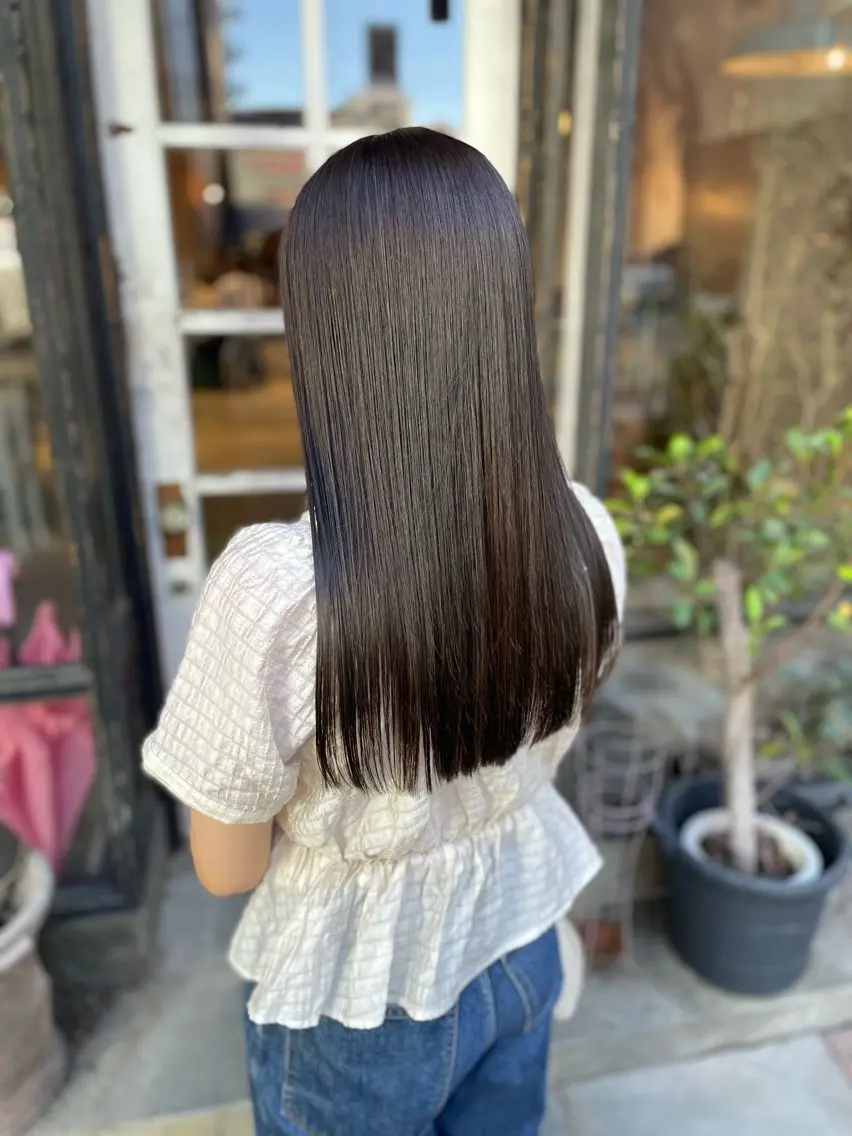 ロング カラー カット ヘアカラー トリートメント 日高 香織のヘアスタイル
