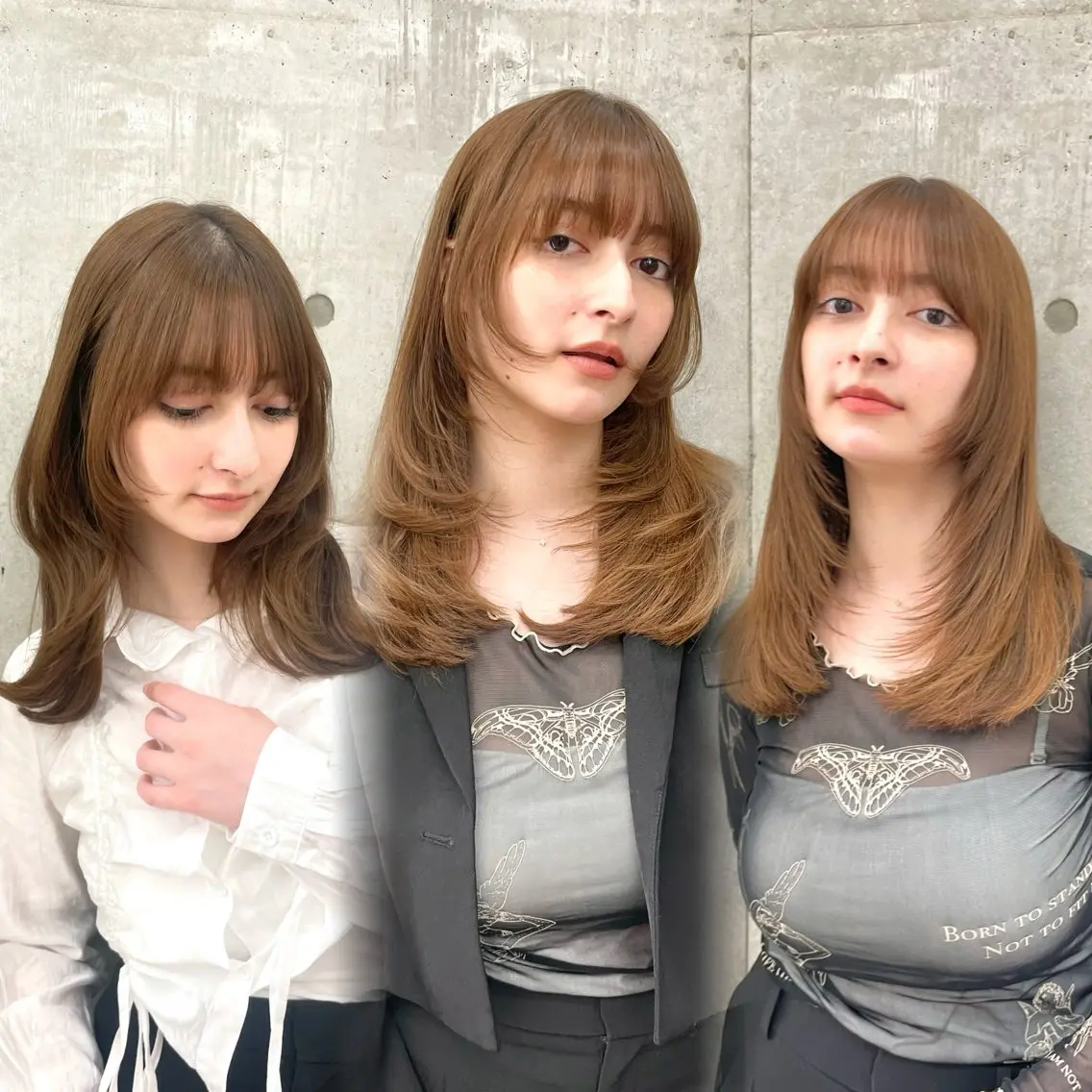 ミディアム カット ヘアカラー トリートメント 韓国/ハッシュカット /レイヤー🧸千純のヘアスタイル