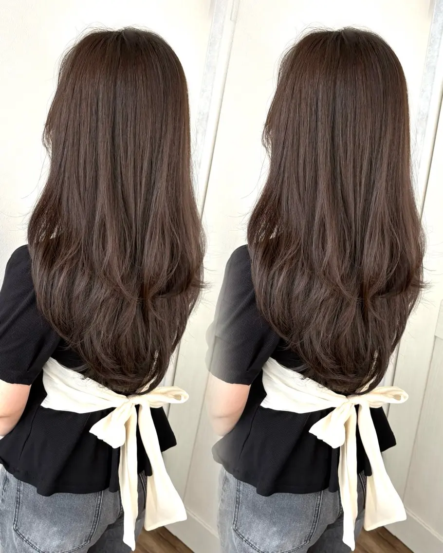 🍑毎朝楽ちん🍑カット💇🏻♀️➕艶カラー➕前髪pointパーマ➕リンケージ3stepTR💎の写真