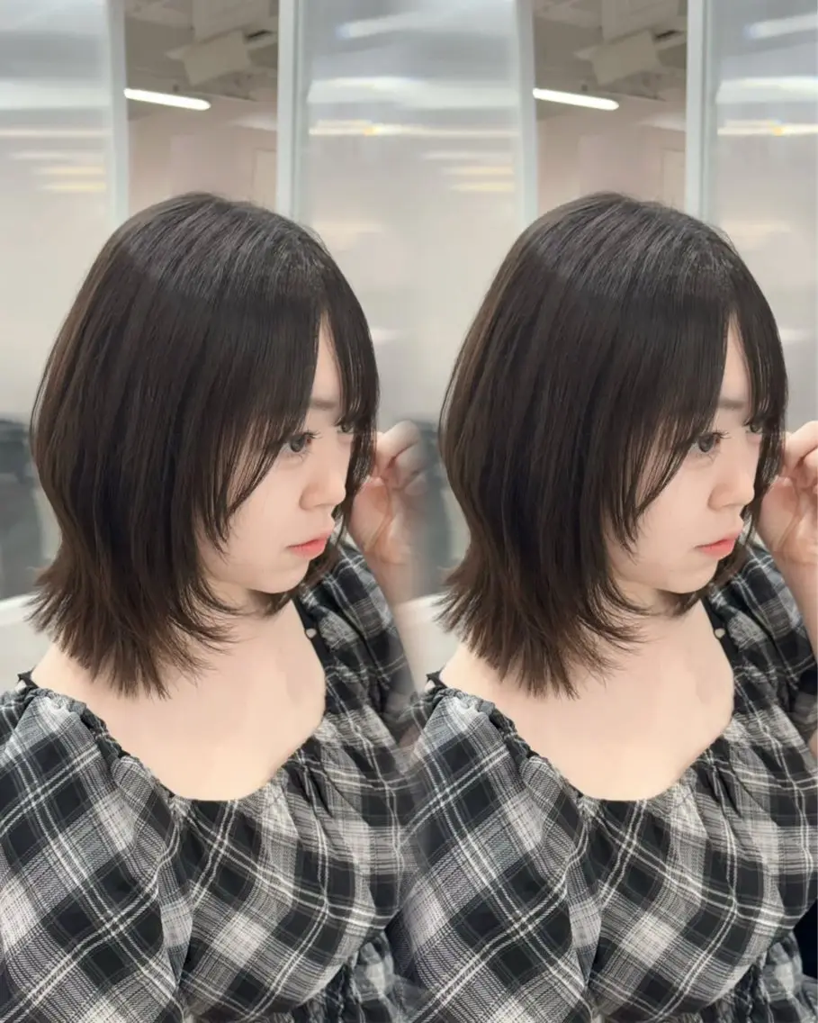 ショート 伸ばしかけ レイヤーカット カット トリートメント 𝜗𝜚cocoro 韓国𝜗𝜚のヘアスタイル