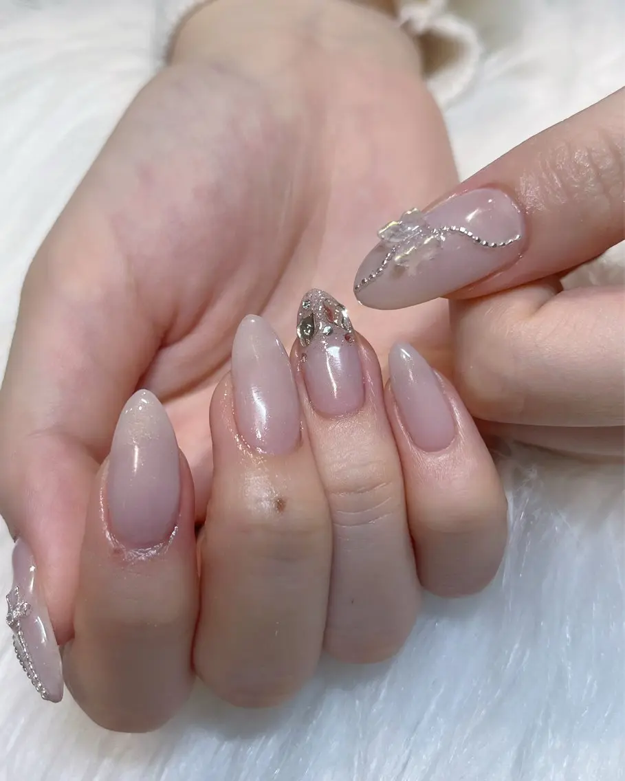 ネイル アートネイル ガーリー 韓国ネイル 持ち込み ワンホンネイル KOKONA 🎀のネイルデザイン