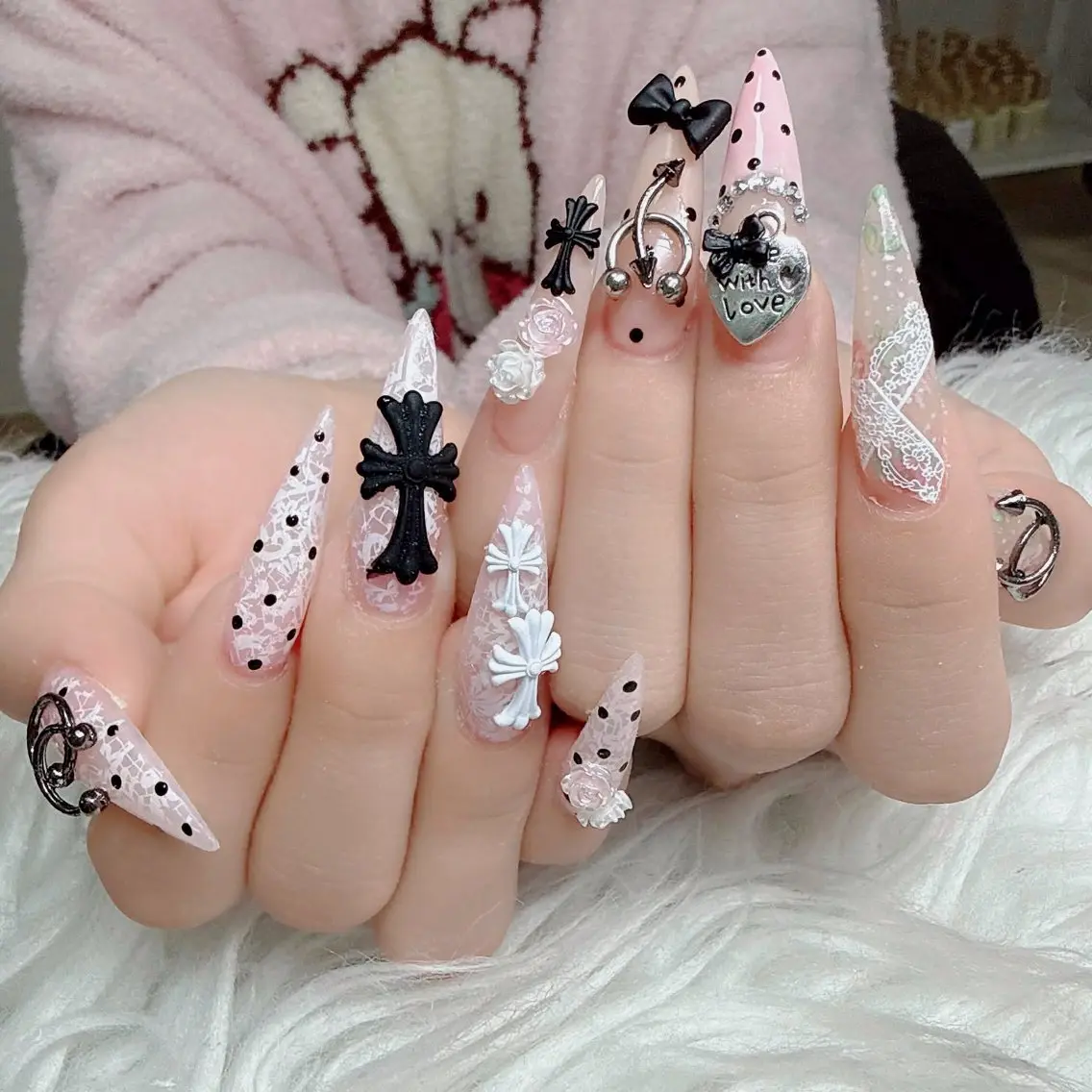 ネイル フットネイル フレンチネイル グラデーション 韓国ネイル ロングネイル ハンドネイル Hani Nail Salonのネイルデザイン
