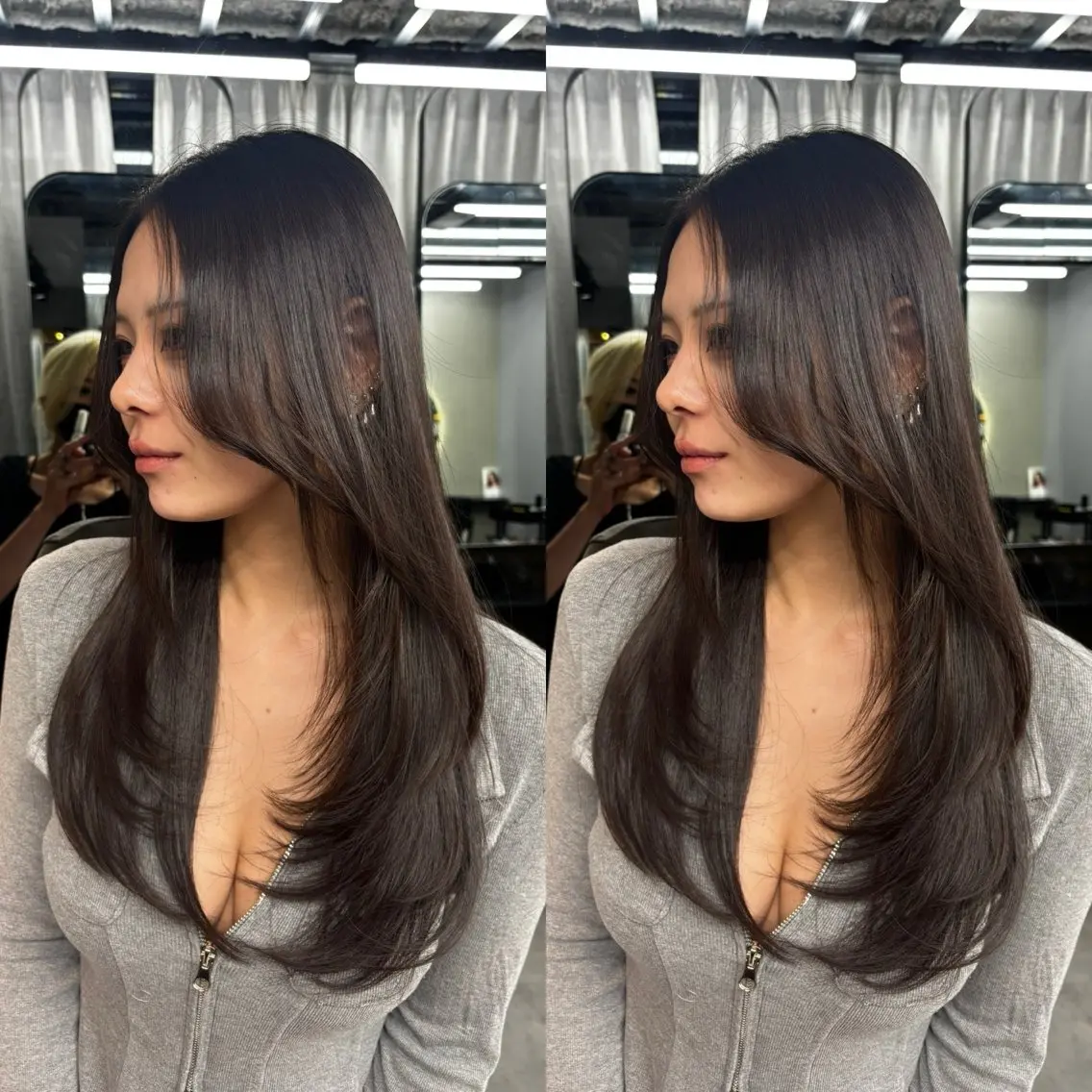 ロング カット ヘアカラー 縮毛矯正 トリートメント 今話題の艶髪矯正 美艶カラー/FUKAのヘアスタイル