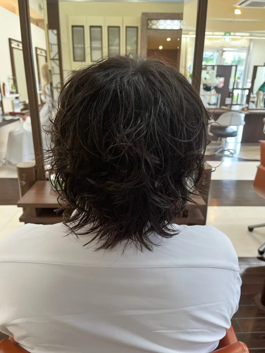 ショート パーマ ウルフカット スパイラルパーマ 🧊メンズ特化🧊 高木航希のヘアスタイル