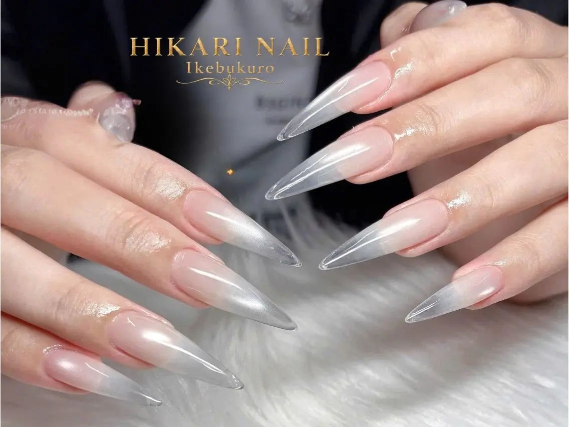 ネイル チークネイル 長さ出し フレンチネイル ガーリー ハロウィン フットネイル HikariNail Ikebukuroのネイルデザイン