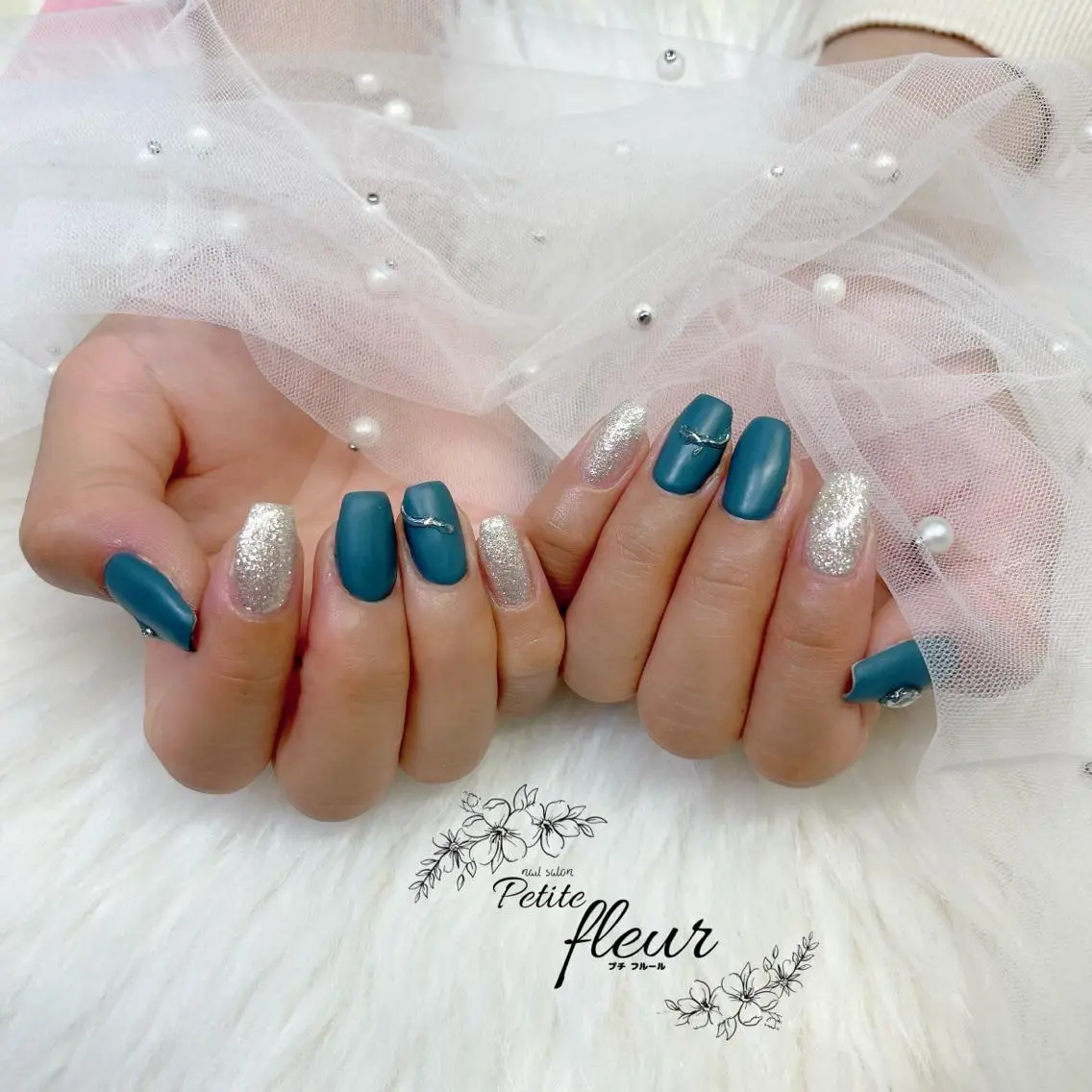 ネイル マットネイル ❁⃘*。Petite fleur❁⃘*りさのネイルデザイン