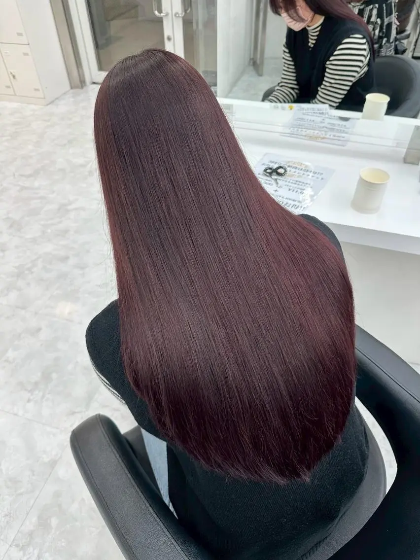 🍑期間限定🍑トレンド感溢れる透明感ツヤ暖色カラー＋オリジナルトリートメント🫗の写真