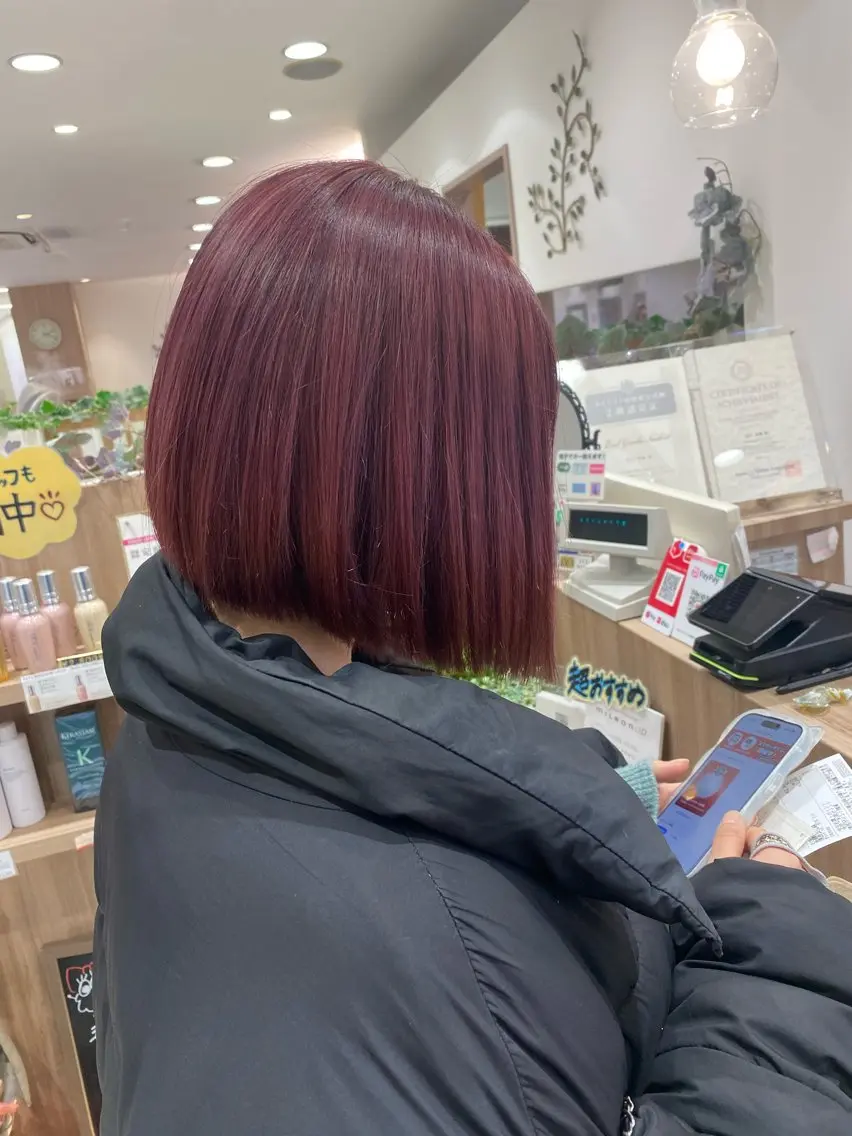 ミディアム ヘアカラー 永田 晃大のヘアスタイル