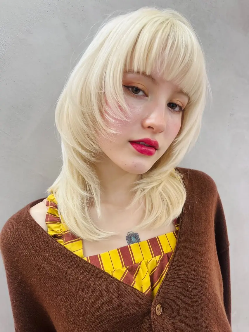 ミディアム カラー メンズ カット ヘアカラー トリートメント Viot 銀座 樋口 桃佳のヘアスタイル