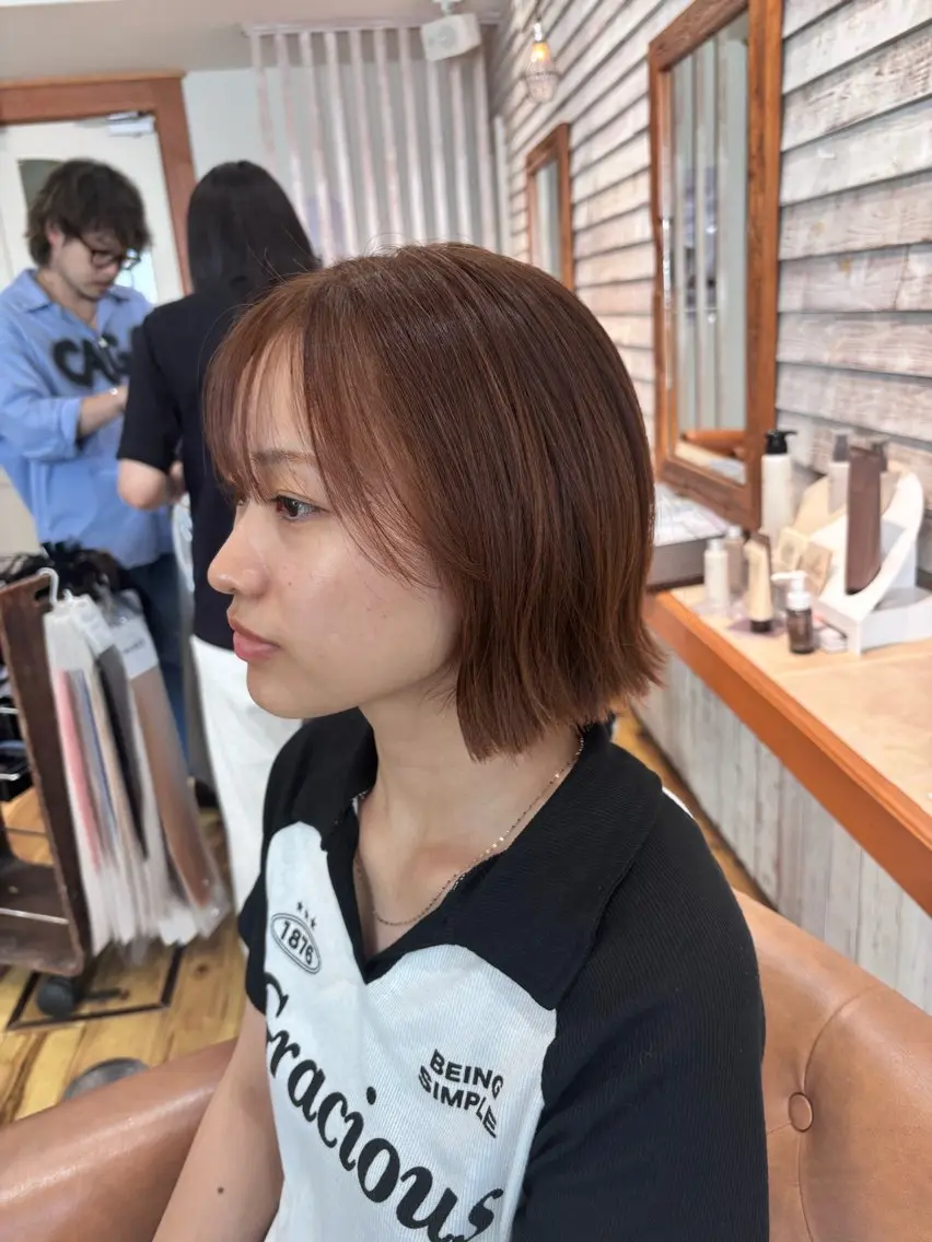 ミディアム ボブ 外ハネヘア 平山 唯翔のヘアスタイル