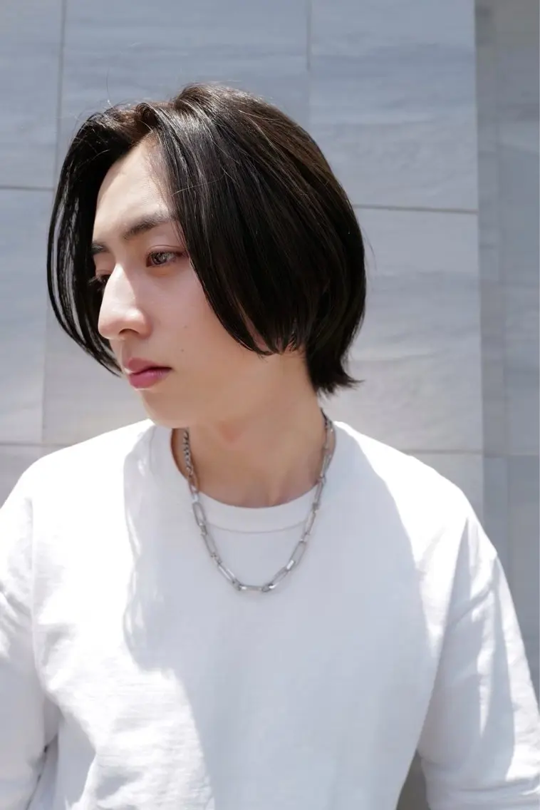 ミディアム メンズ ミディアムパーマ メンズパーマ men'ssalon Loui(ルイ)烏丸のヘアスタイル