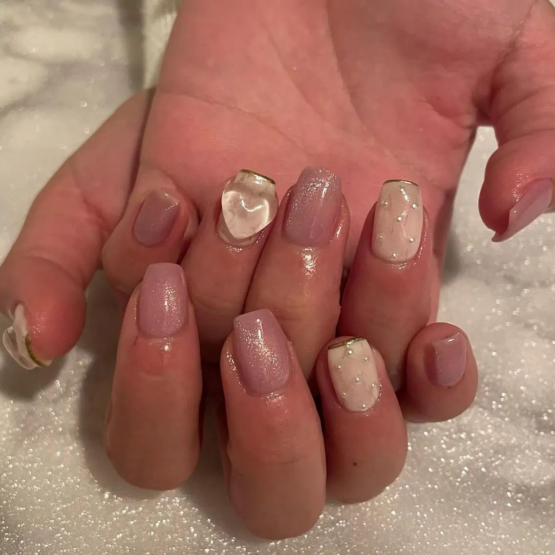 パーマ ハンドネイル ハンドケア lylynail YUUKAのネイルデザイン