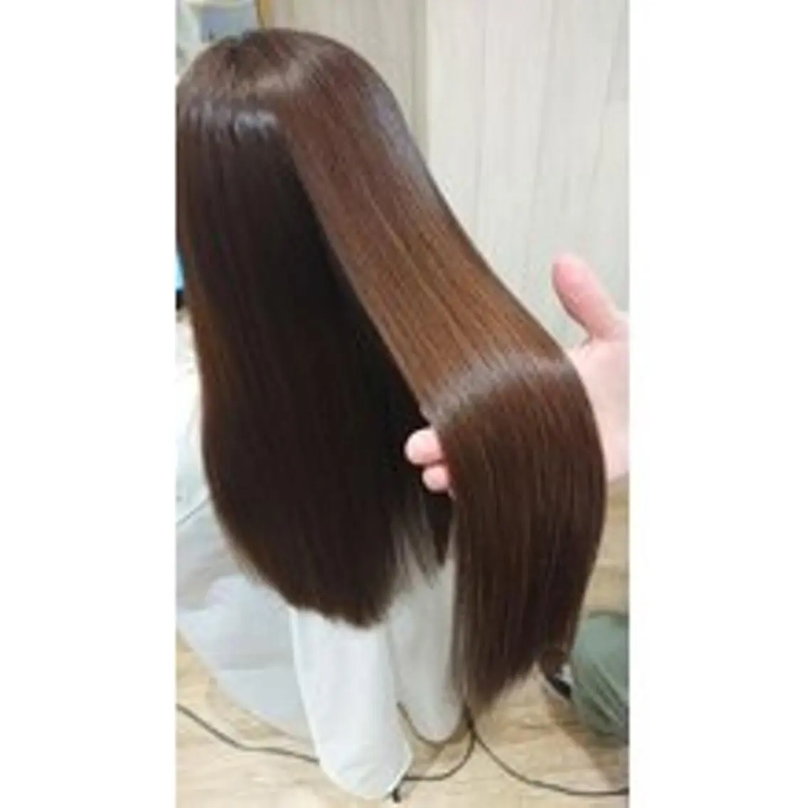 ロング カット 縮毛矯正 トリートメント 森田 めぐみのヘアスタイル