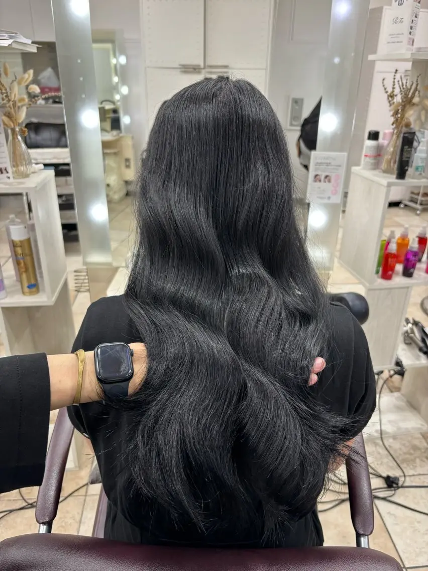 セミロング カラー ダークグレー ダークグレージュ グレージュ 暗色カラー/レイヤー 🩶KAITOのヘアスタイル