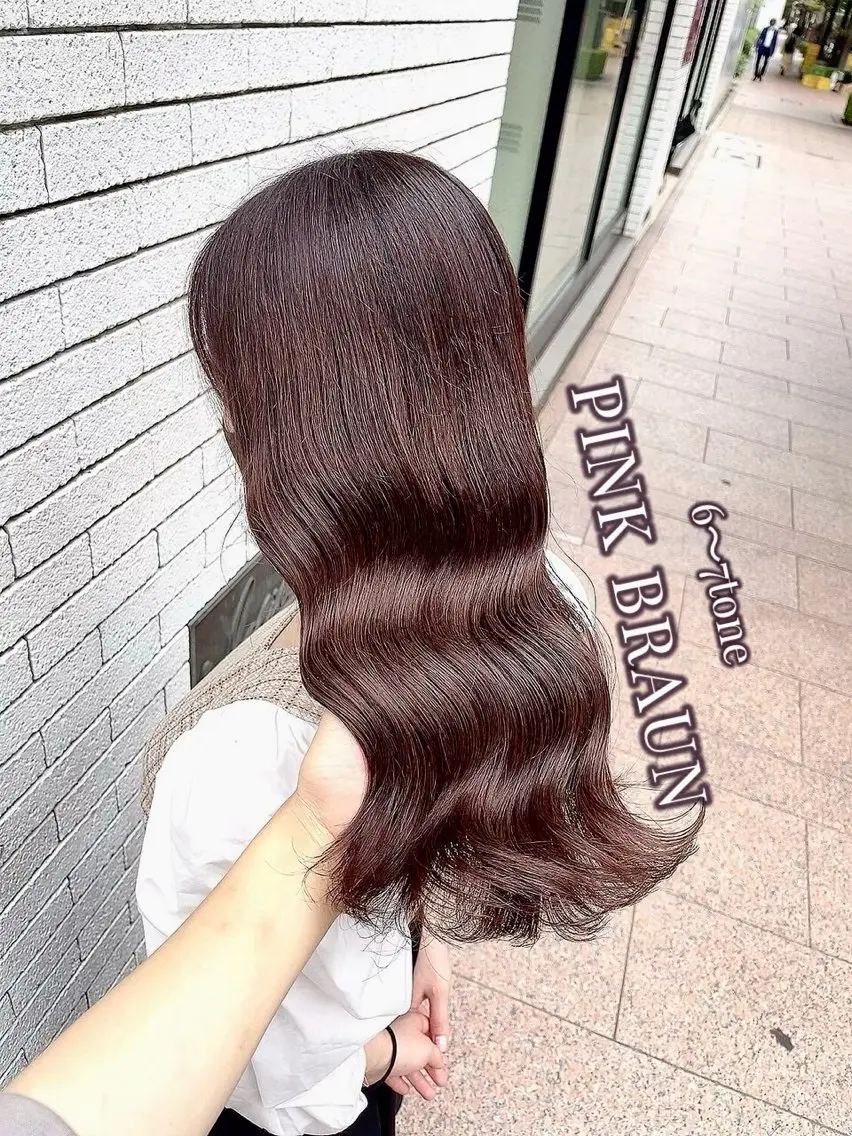 ロング カット ヘアカラー トリートメント さくら/似合わせレ イヤー/艶カラー🖤のヘアスタイル