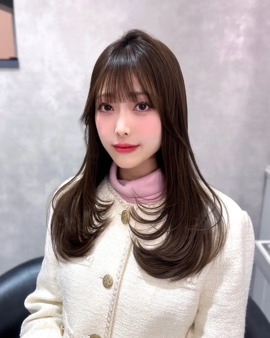 ミディアム レイヤーカット トレンド韓国モテヘア Natsuki🌛のヘアスタイル