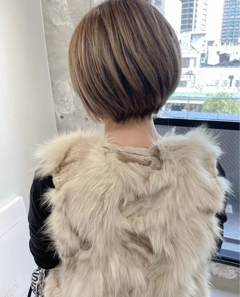 ショート カラー ショートボブ ボブ ショートヘア HAKU 津久野のヘアスタイル
