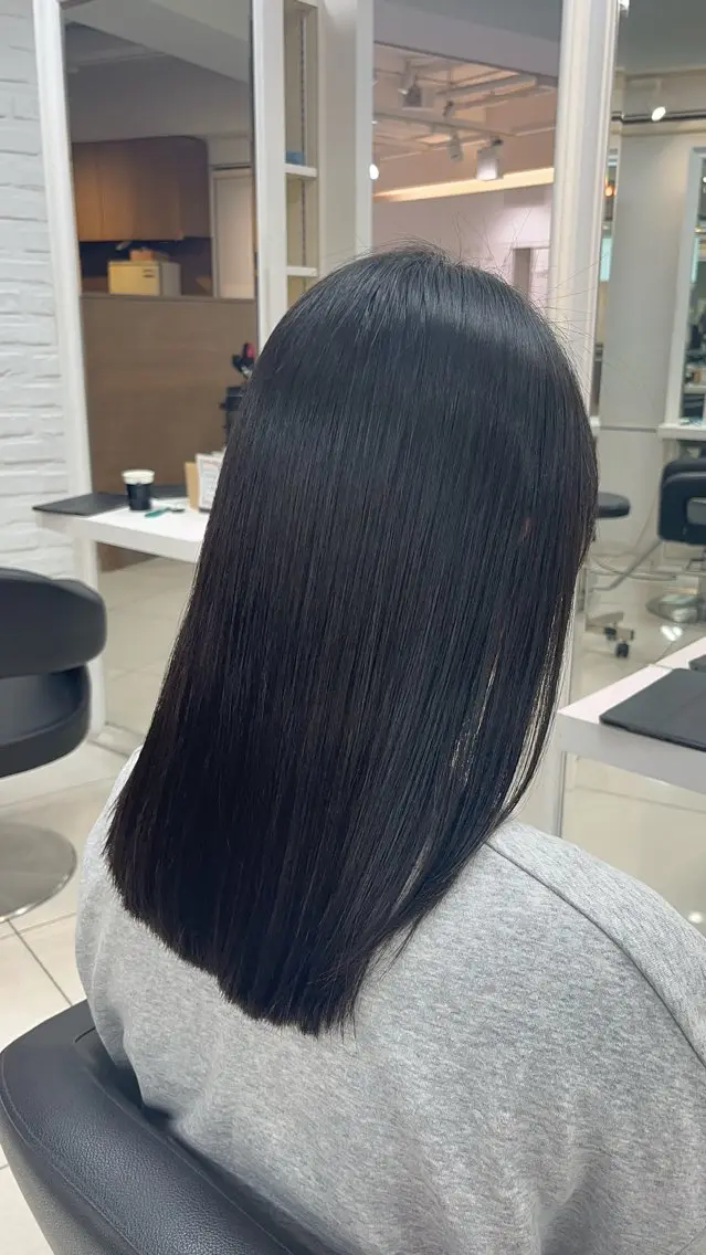 ロング パーマ カット 縮毛矯正 縮毛矯正指名No.1 艶カラー/SHIMAのヘアスタイル