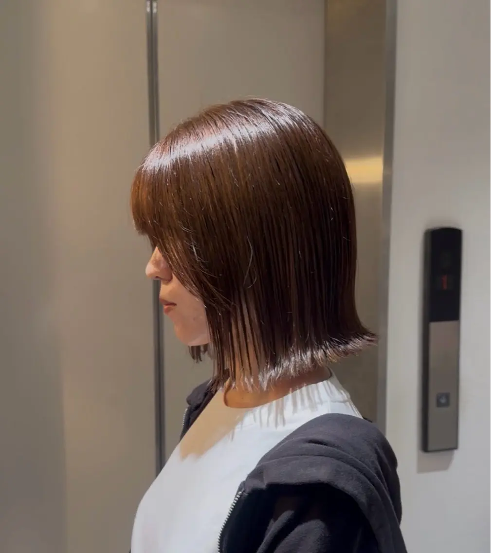 ショート ボブ 外ハネヘア カット ヘアカラー トリートメント ✨ボブ指名No. 1✨中山蓮のヘアスタイル