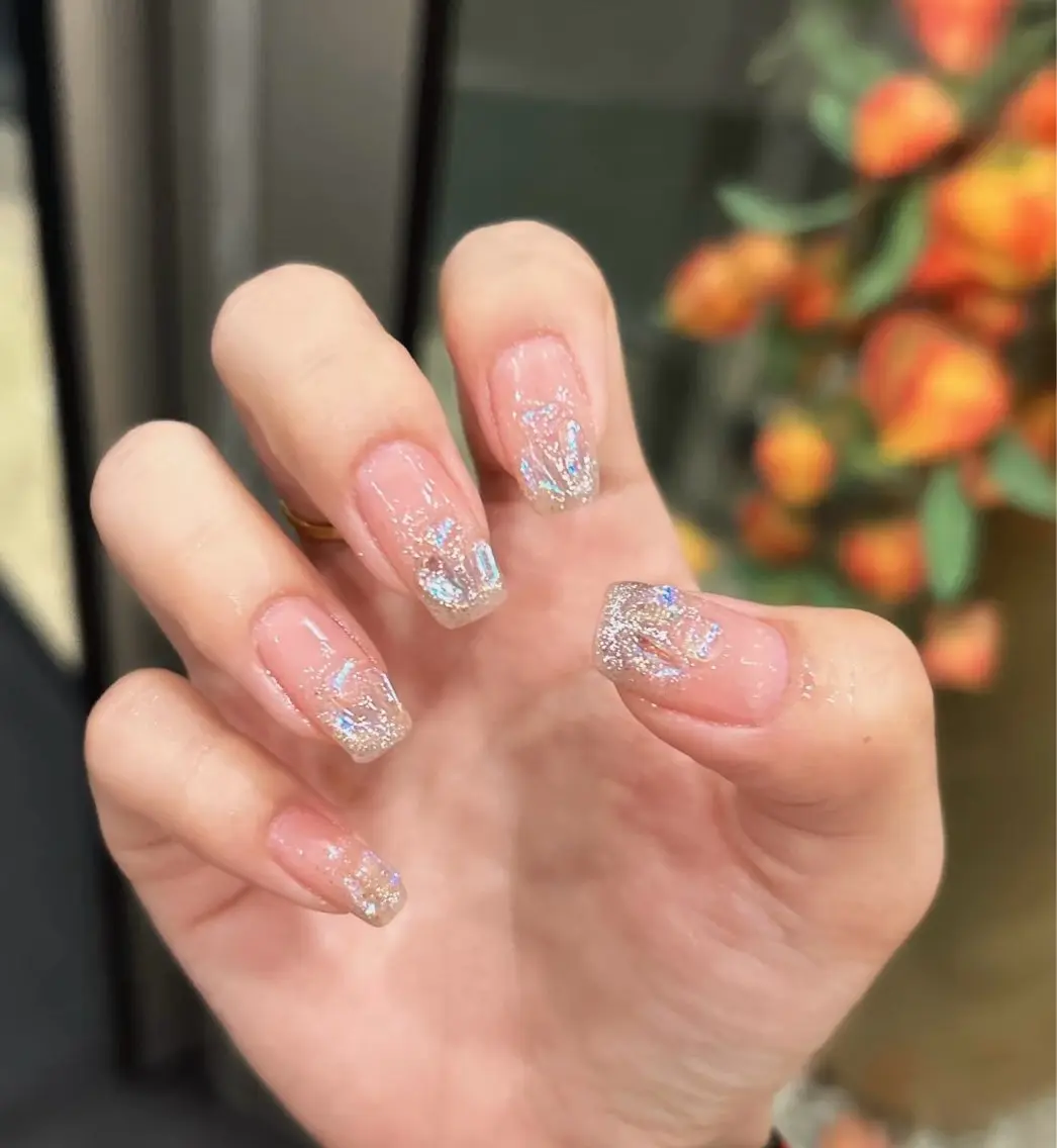 【人気】💗ちゅるんちうるうる・氷ネイル🧊🌸ジェルオフ無料🎵の写真
