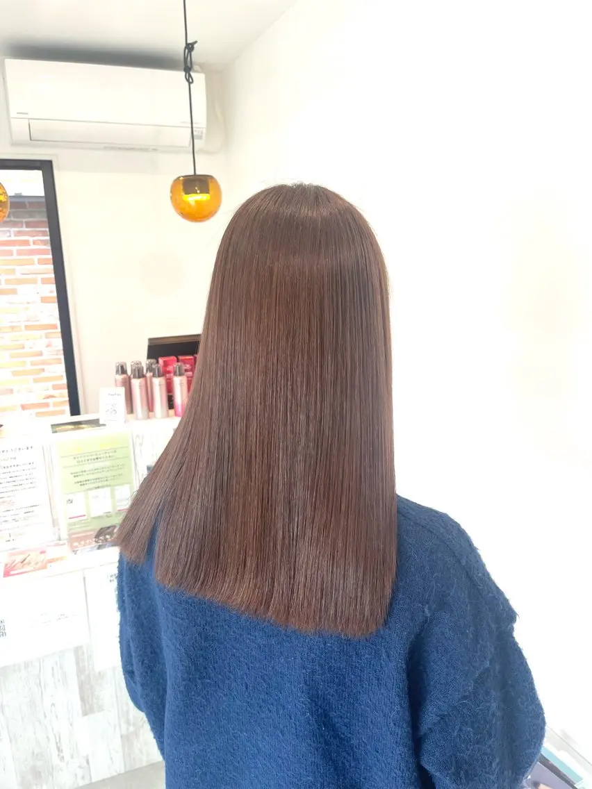 ミディアム カラー カット ヘアカラー トリートメント イロアイヘアー Renのヘアスタイル