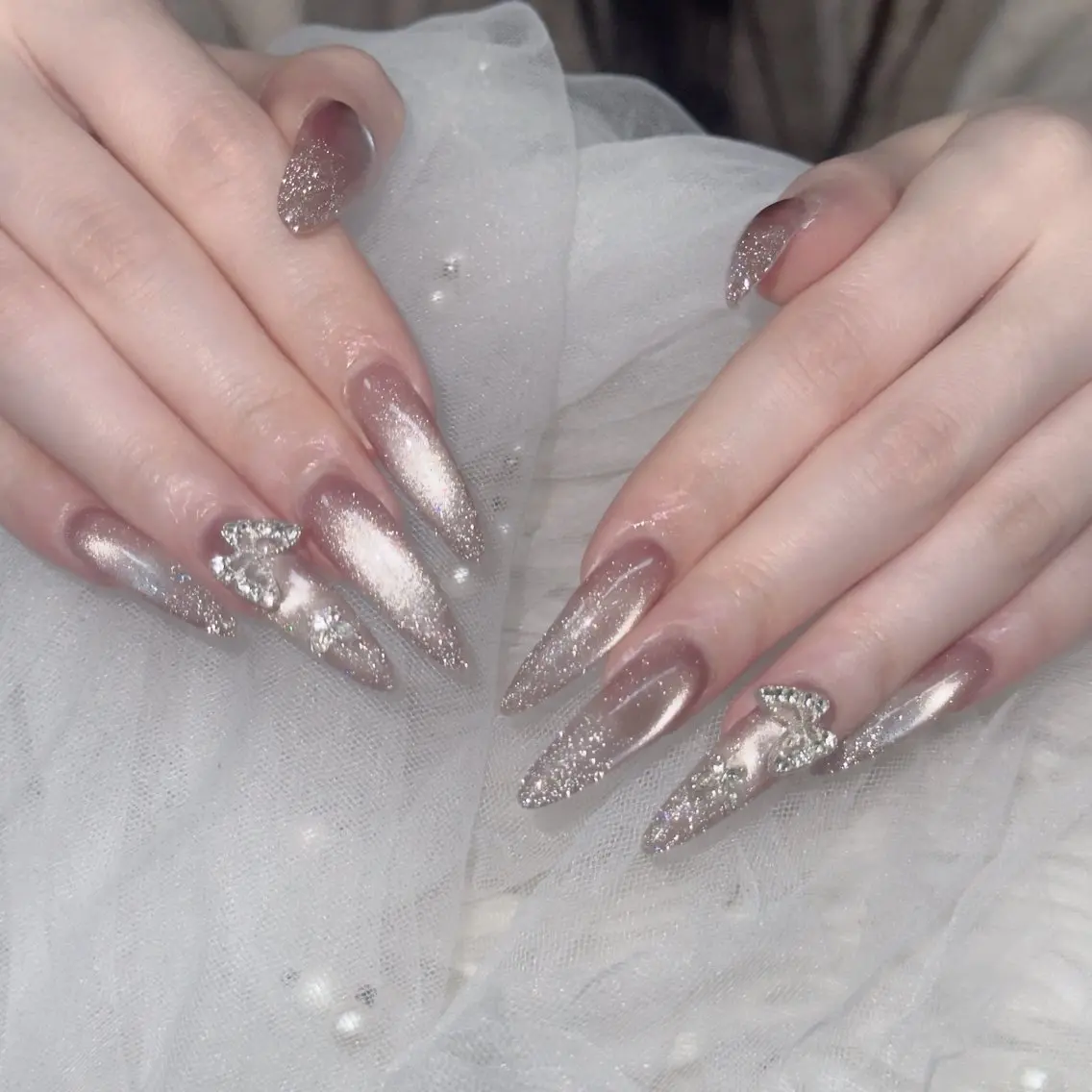 ネイル フットネイル フレンチネイル グラデーション 韓国ネイル ロングネイル ハンドネイル Hani Nail Salonのネイルデザイン