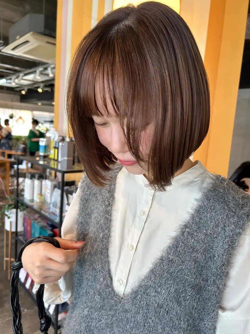 ショート ボブ 似合わせカット カット shiho/レイヤー /透明感カラーのヘアスタイル