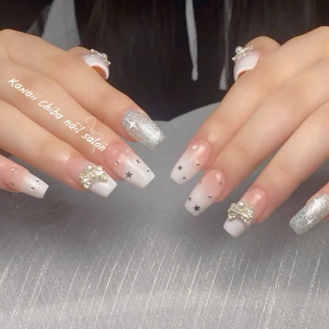 ネイル チークネイル ドット フットネイル フレンチネイル グラデーション Kawaii _Nailのネイルデザイン
