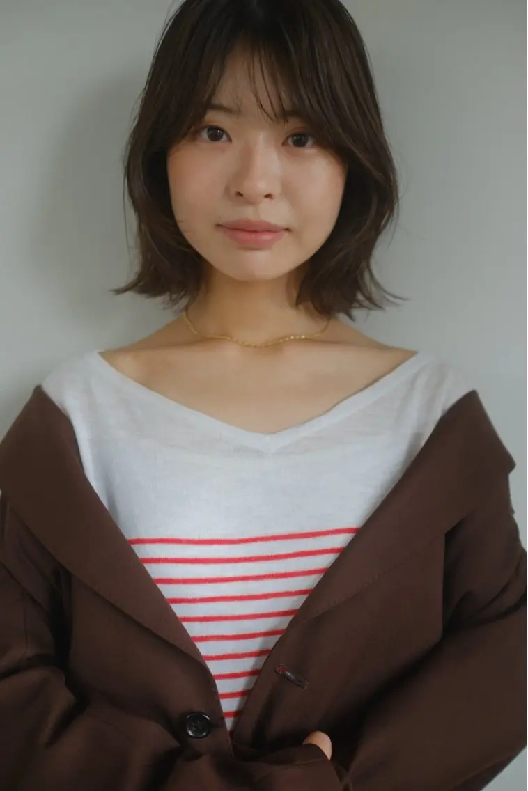 ミディアム ボブレイヤー ボブ レイヤーカット Kanno Kokiのヘアスタイル