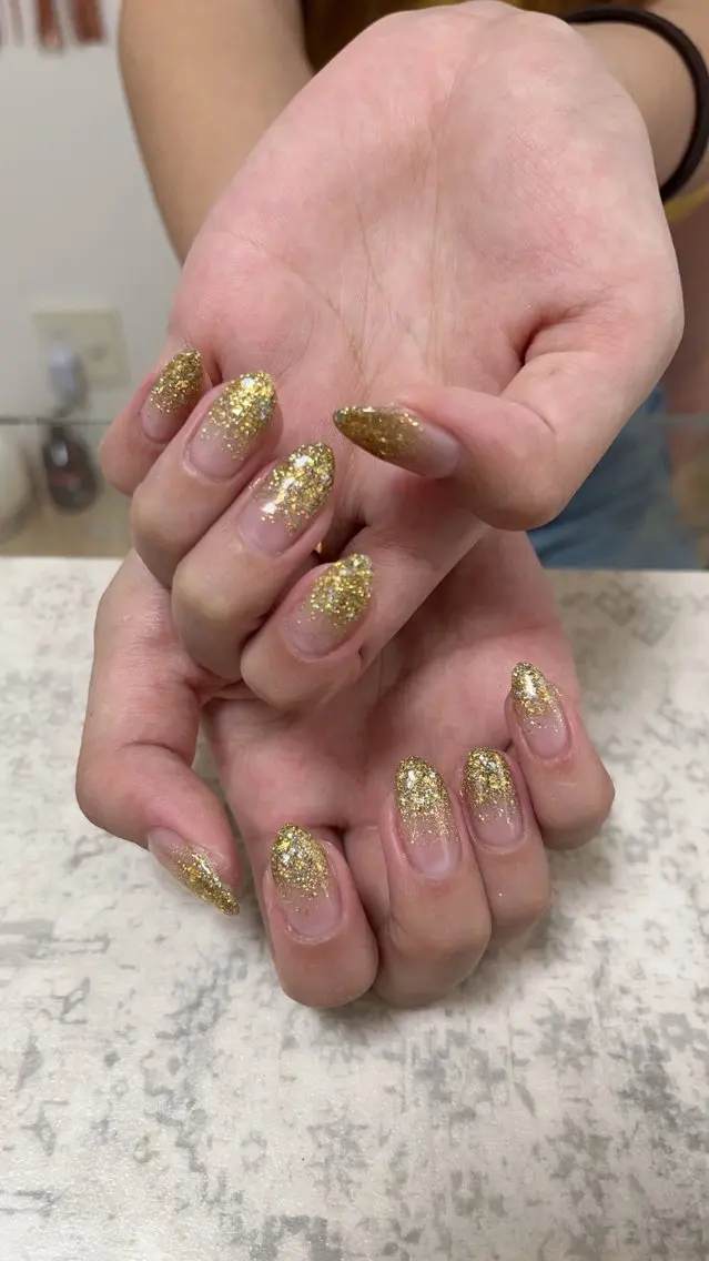 ネイル グラデーション ラメ(グリッター) ラメグラデーション Will nail salonのネイルデザイン