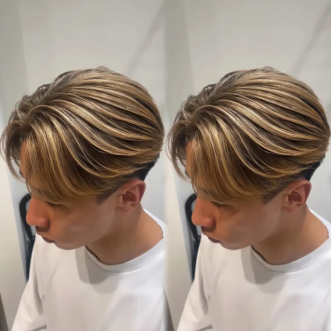 カラー メンズ メンズバレイヤージュ バレイヤージュ ブロンド カット ヘアカラー 🔥メンズヘア🔥 かいきのヘアスタイル